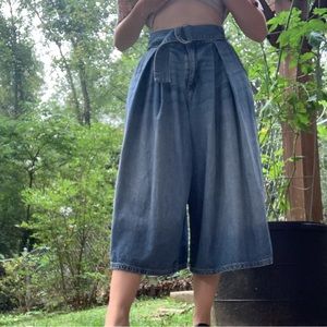 denim wide leg jeans